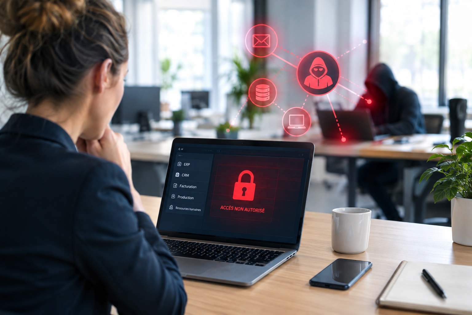 Cyberattaque visant une PME avec accès aux systèmes informatiques bloqué